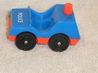 Fisher Price Little People Vintage Red & Blue Police Man Policeman Car Vehicle