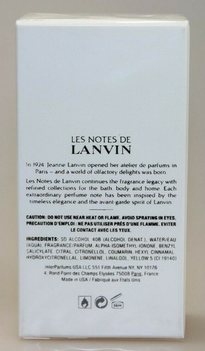 Les Notes de Lanvin Vetyver Blanc Eau de Toilette Natural Spray 50ml - Picture 3 of 4