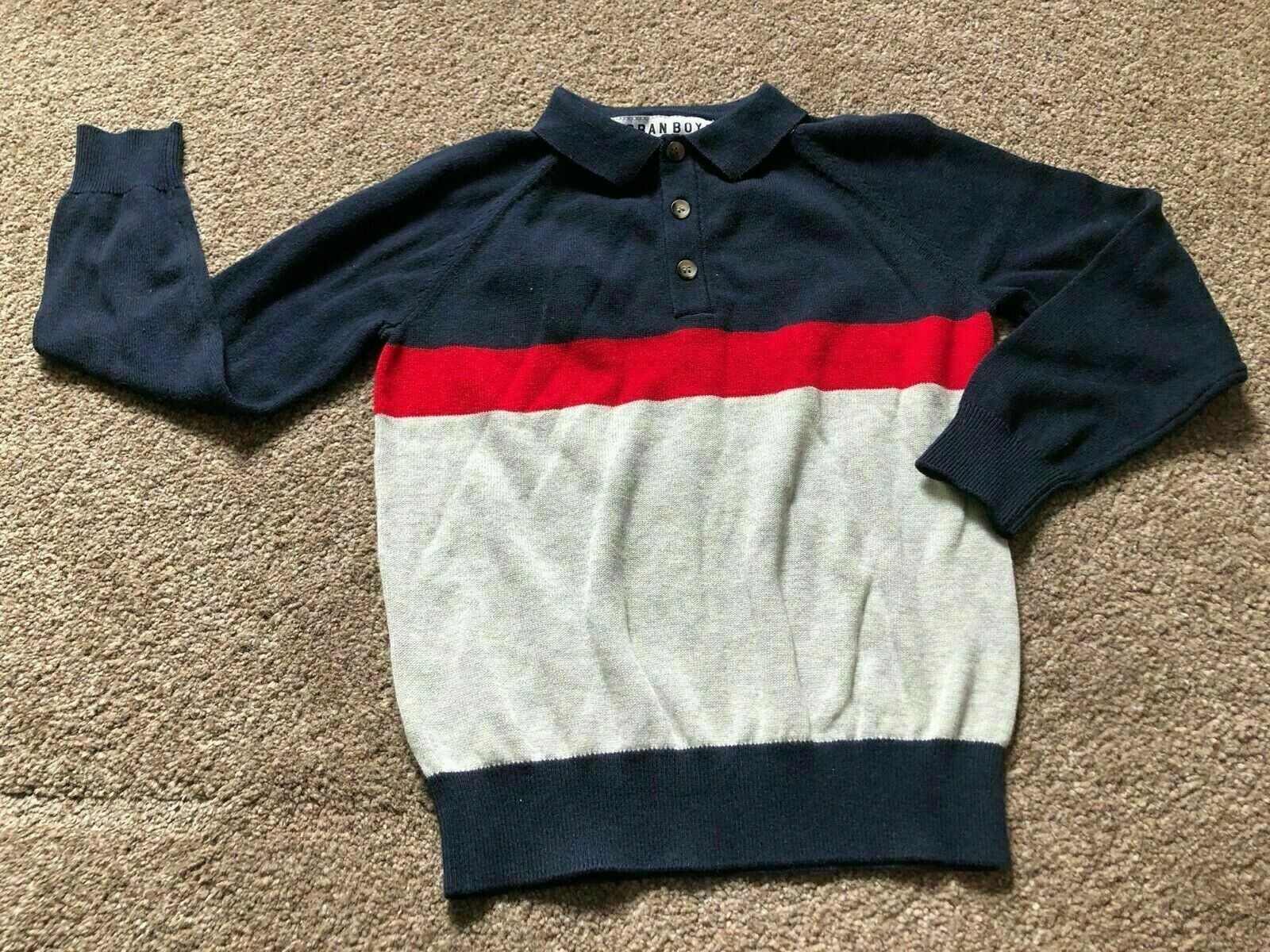 BOYS 5-6 YEARS POLO NECK JUMPER BLUE 