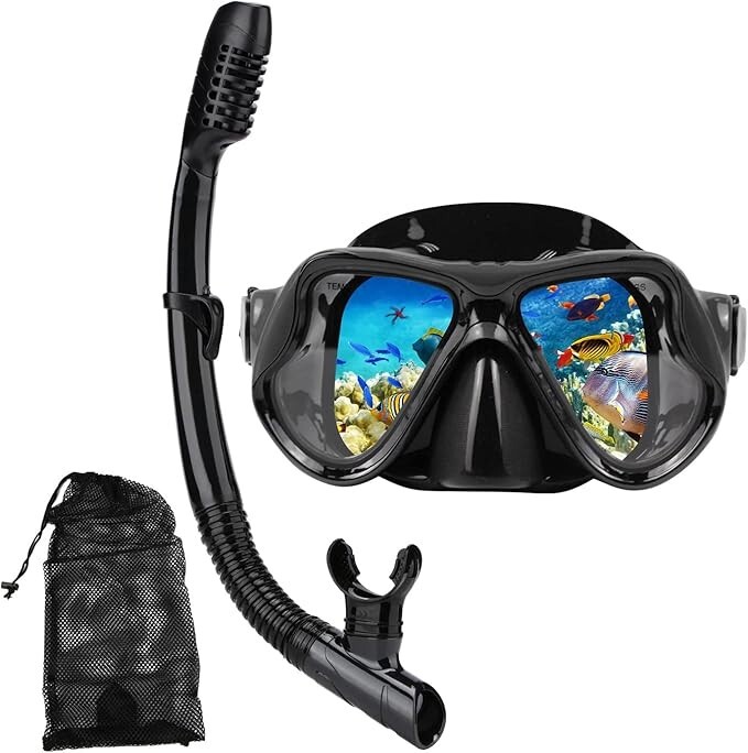 Equipo de snorkel para adultos Máscara de snorkel Máscara de buceo Snorkel seco.
