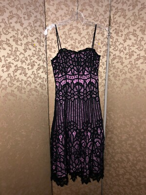 Betsey Johnson Vintage Black Pink Lace Dress Size 4 | eBay Betsey Johnson Vintage Black Pink Lace Dress Size 4 | eBay