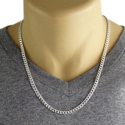 silver 5mm cuban link chain
