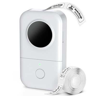 D30 Label Printer, Bluetooth Wireless Mini Pocket Smartphone Label Maker Mach...