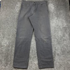 Vintage Dickies Carpenter Pants Mens 34x34 Gray Workwear Cargo Heavy Canvas Y2K