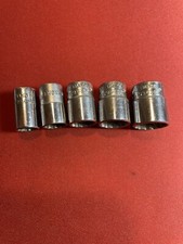 5 x Snap On 1/4" Drive 12 Point SAE Sockets TMD18 TMD16 TMD14 TMD12 TMD11 MARKS