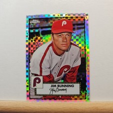 2021 TOPPS Chrome Platinum Baseball Jim Bunning base X-Fractor Refractor # 631