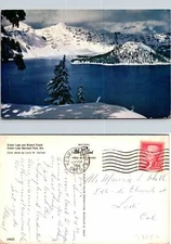 Crater Lake OR Wizard Island Crater Lake Ntl Park Postcard Used (37842)