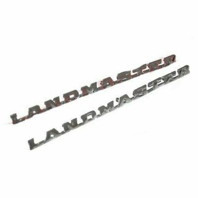 Morris Landmaster Tailgate Panel Script Badge Motif Decal Pair Chrome Plated