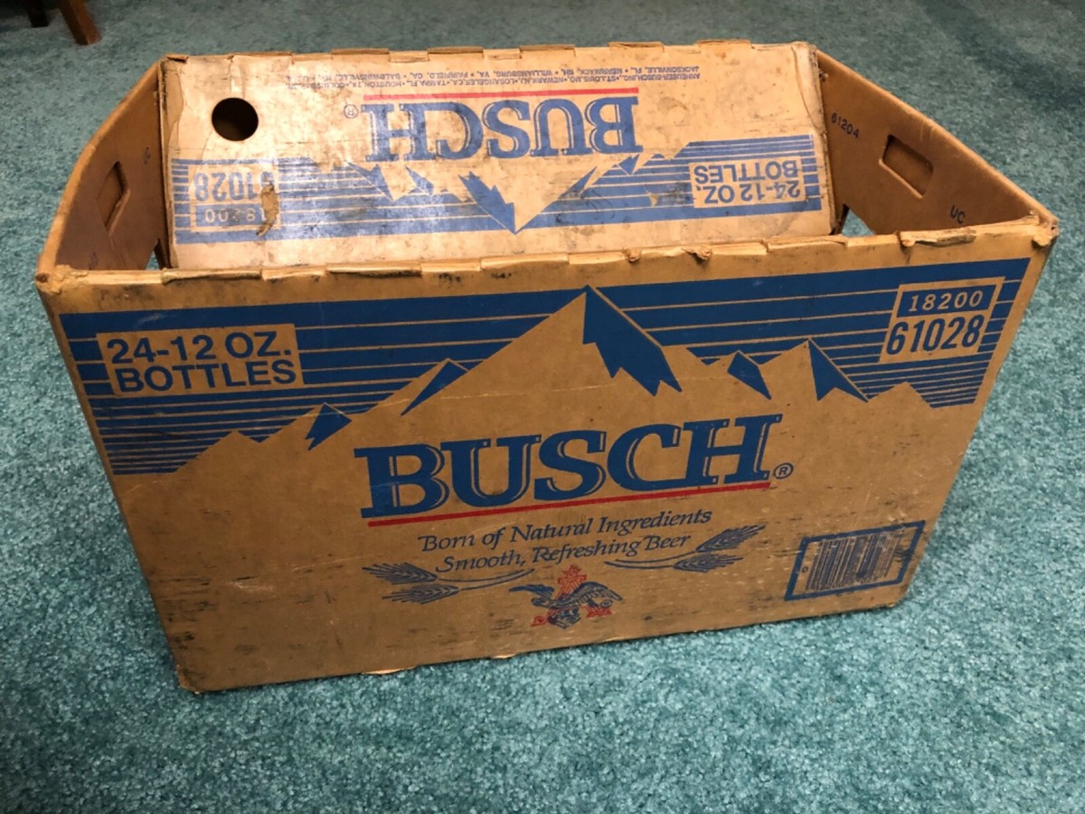 アメリカビールボックス　Anheuser-Busch ビンテージビールケース Vintage Anheuser Busch Hinged waxed cardboard case only of
