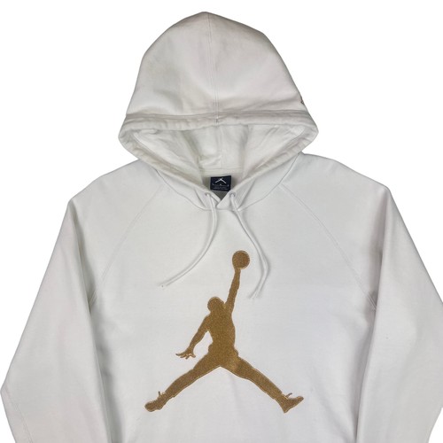 Jordan x OVO Gold Jumpman Hooded Sweatshirt White Rare Large - Picture 2 of 8