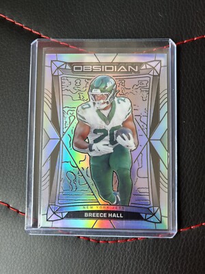 Breece Hall 2024 Panini Obsidian Silver /75