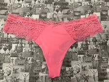 NWT Victoria's Secret Dream Angels Lace-Trim Thong Pretty Blossom Panty Size M