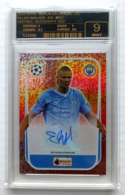 2023 Topps Merlin Collection UCL Herritage Autograph Red 5/5