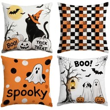 YOSICHY Halloween Ghost Pillow Covers 18x18 18" x Pack of 4 ,