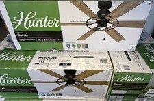Hunter Barrel 52 in. Indoor/Outdoor Matte Black Ceiling Fan Sealed