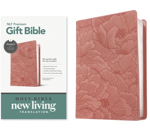 NLT Premium Gift Bible Filament Enabled Dusty Pink by Tyndale LEATHER-BOUND