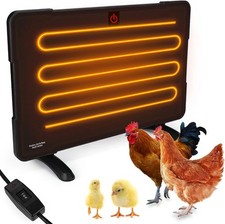 Chicken Coop Heater, 100W/200W High-Power Brooder Heater for Chicks, 2-Way Mo...