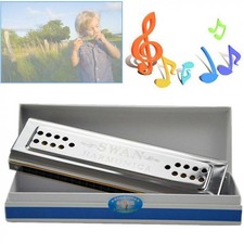 24 Holes Key Of C G Double-side Tremolo Harmonica with Paper Box