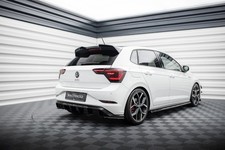 Diffusor Heck Ansatz für Volkswagen Polo GTI Mk6 Facelift Heckschürze Schwarz