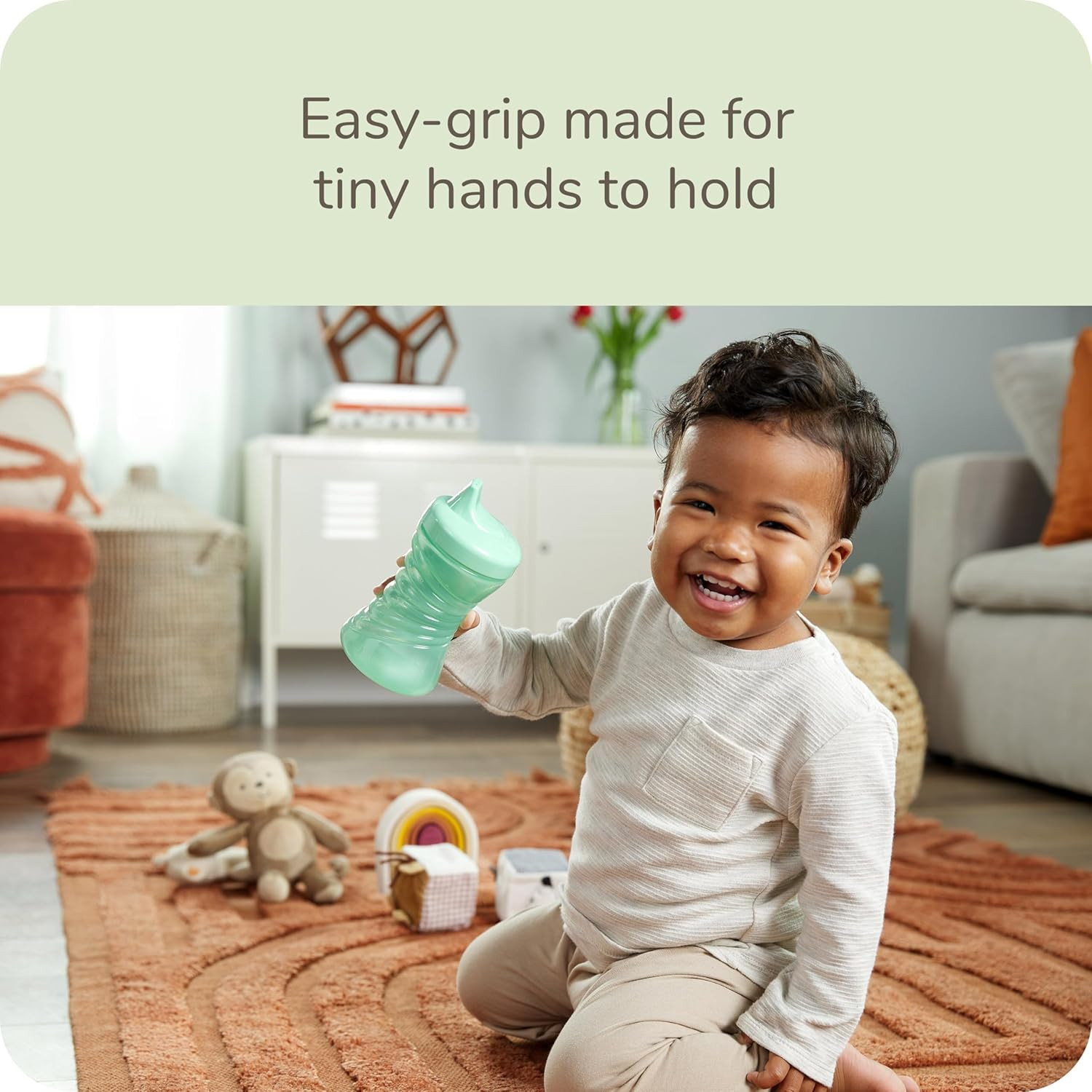 Fun Grips Hard Spout Sippy Cup 10 Oz. | Easy to Hold BPA Free Spill Proof Toddle