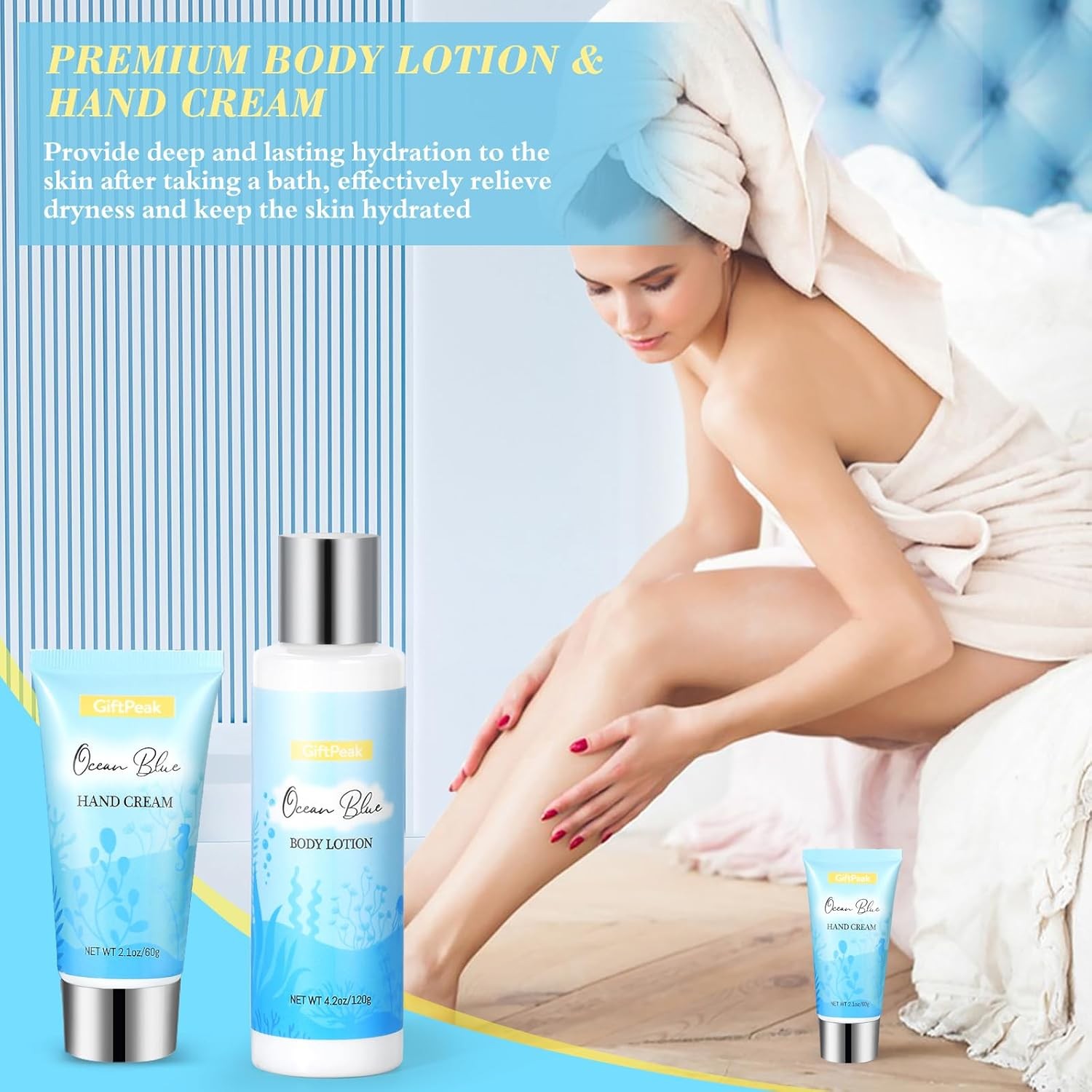 Birthday Gifts for Women, Ocean Scented Relaxing Spa Gift Baskets for Women Mom 