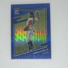 Ronald Acuna Jr. 2021 Panini Donruss Optic Blue Prizm /75 Atlanta Braves