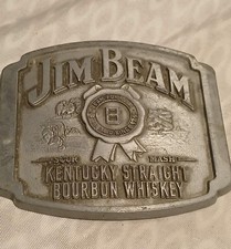 Belt Buckle Jim Beam Kentucky Straight Bourbon Whisky Retro Rockabilly