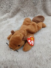ty Beanie Baby "Bucky" Beaver Bean Plush Toy 1995