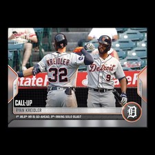 Ryan Kreidler - 2022 MLB Topps Now Card 857 - Print Run: 721 Detroit Tigers