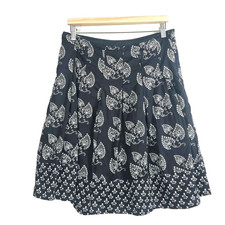 Vintage PORTMANS Womens Skirt Size 12 Black/White A-line Knee Length