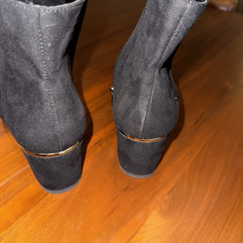 Ботинки Alfani Step Flex черные с золотым акцентом - Изображение 3 из 4