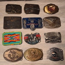 Choice - Vintage Belt Buckle - Ducks, Coors, Broncos, NRA, Remington, Eagle