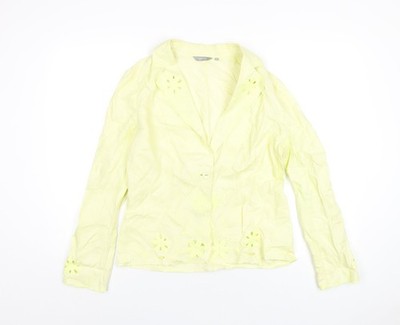 Per Una gelbes Damen Sakko Blazer Größe 14 geknöpft
