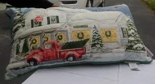 Storehouse Christmas Holiday General Store Light Up Pillow  14" x 24"