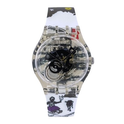 Swatch X You Time to Move limitierte Armbanduhr Herrenuhr Skelettiert HSUOK136
