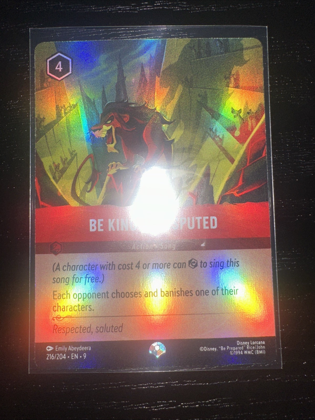 Be King Undisputed (Epic) 216/204 Fabled Holo Lorcana TCG