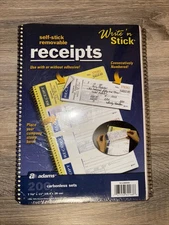 Adams Money Receipt Book Spiral 2-Part 7-5/8"x11" 3 PACK 200 per Book SC1188SWS