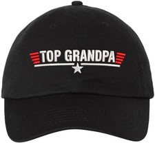Top Grandpa Embroidered Dad Hat Funny Father's Day Birthday Gift Baseball Cap
