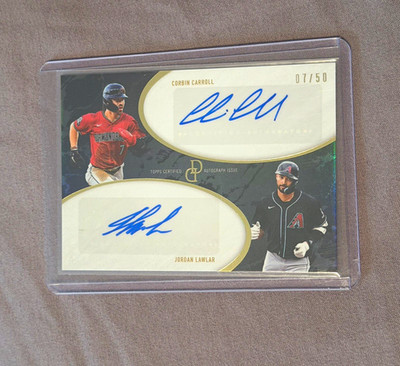 Topps Dynamic Duals 2025 Corbin Carroll/Jordan Lawlar #25E Auto /50