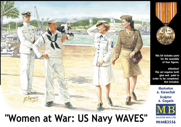 Master Box 3556 Woman At War: Us Navy Waves Figuren In 1:35 Bausatz Neu+Ovp-image