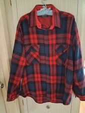 Vintage Fieldmaster Wool Blend Shirt L Red Green Plaid Flannel Western Korea