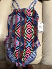 DOLFIN UGLIES One Piece Swimsuit Womens Size 32 BRIGHT GEO PRINT