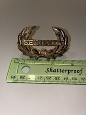 Security Hat Pin Gold Tone