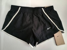 Nike Girls Standard Fit Running Shorts - Black/White - Size: Small - DQ3393-010