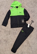 NWT Under Armour Size 4 Hoodie Zip Up Jacket Outfit Jogger Pants Set