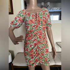Misguided Floral Print Mini Dress