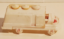 VINTAGE GILMARK WHITE PLASTIC GASOLINE TRUCK TOY MADE IN USA 4" LONG *READ*