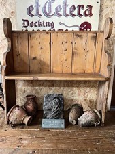 19th Century Antique English Pine Small Church/ Chapel Pew/ Settle