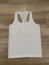 Lululemon Athletica Swiftly Tank Top Size 10 White Pullover Lightweight SEE PICS