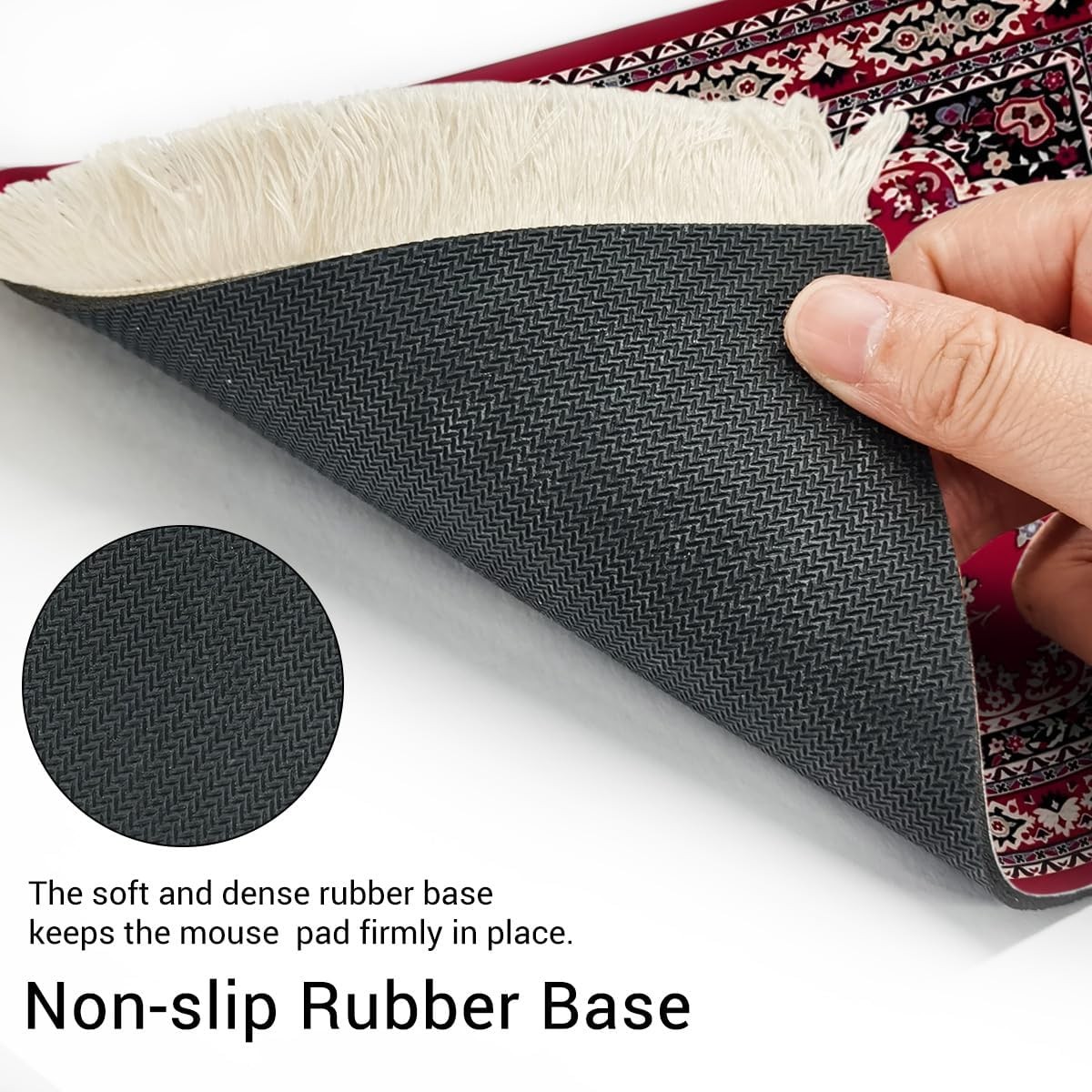 Persian Carpet Style Mouse Pad Oriental Vintage Bohemian Rug Desk Pad Miniature 